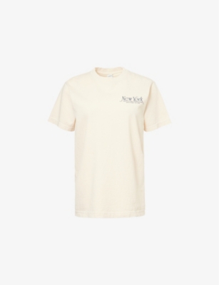 SPORTY & RICH: NY 94 Round-Neck Cotton-Jersey T-Shirt