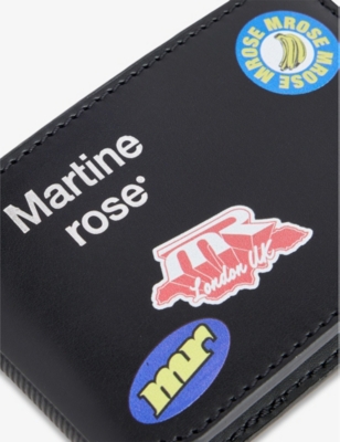 MARTINE ROSE: Oyster Leather Card Holder