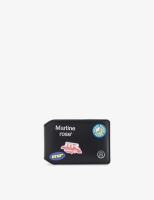 MARTINE ROSE: Oyster Leather Card Holder