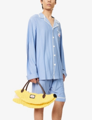 CHARLES JEFFREY LOVERBOY: Banana Knitted Cotton Shoulder Bag