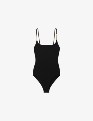 REISS: Imogen Chain-Trim Underwired Swimsuit
