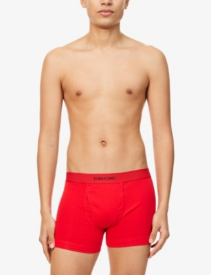 TOM FORD: Logo-Waistband Classic-Fit Stretch Cotton-Jersey Boxers
