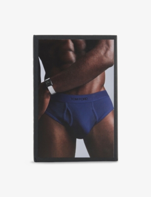 TOM FORD: Logo-Waistband Classic-Fit Stretch-Cotton Briefs