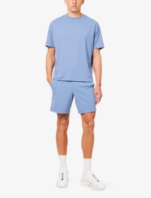 LULULEMON MENS WASHED DENIM ZEROED IN LINERLESS 7' STRETCH-WOVEN SHORTS XL 