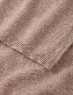 The White Company S Hotchocola Essential Ribbed-trim Cashmere Scarf