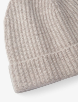 The White Company Hotchocola Ribbed Cashmere Hat In Neutral