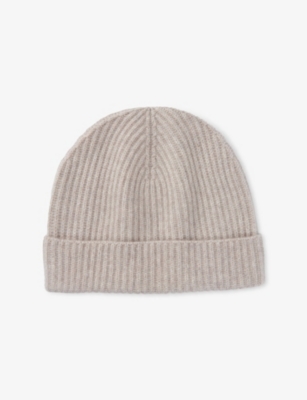 The White Company Hotchocola Ribbed Cashmere Hat In Neutral