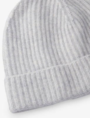 The White Company Palegrmrl Ribbed Cashmere Hat In Gray
