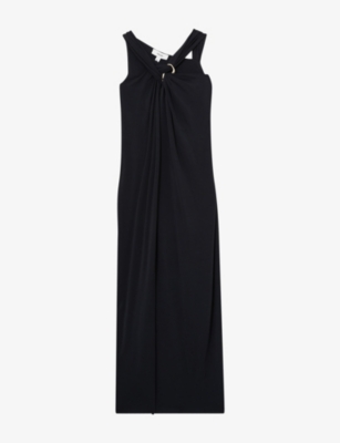 REISS: Eliza Halterneck Jersey Maxi Dress
