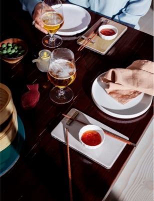 Georg Jensen Bernadotte Bernadotte Stainless-steel Chopsticks With Rest Stainless Steel In Stainless Steel
