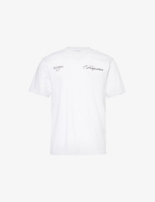 Trapstar Mens  X Selfridges Graphic-print Cotton T-shirt In White