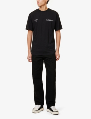 TRAPSTAR MENS BLACK TRAPSTAR X SELFRIDGES GRAPHIC-PRINT COTTON-JERSEY T-SHIRT 