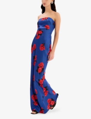 OMNES: Amdra Strapless Woven Maxi Dress