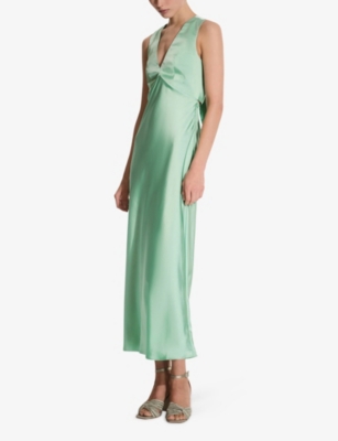 OMNES: Nova Tie-Back Satin Maxi Dress