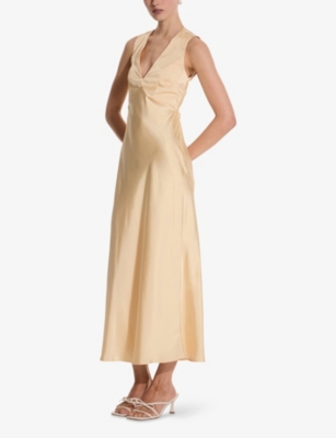 OMNES: Nova Tie-Back Satin Maxi Dress
