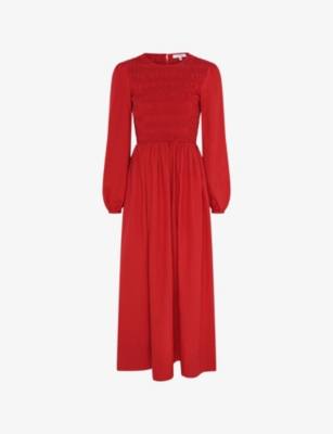 OMNES: Saint Long-Sleeve Cotton Midi Dress
