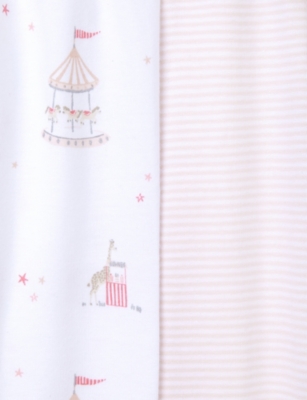 The Little White Company Multi Fairground Set Of Two Cotton Pyjamas 2-12 In White