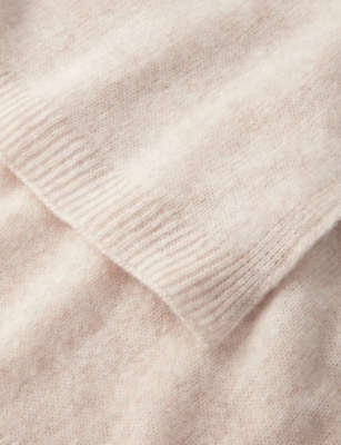 THE WHITE COMPANY: Ribbed-Trim Cashmere Blanket Scarf