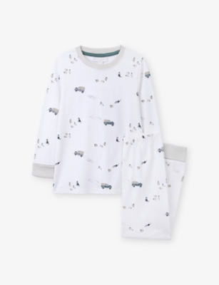 THE LITTLE WHITE COMPANY: Farm-Print Cotton Pyjamas 2-12 Years