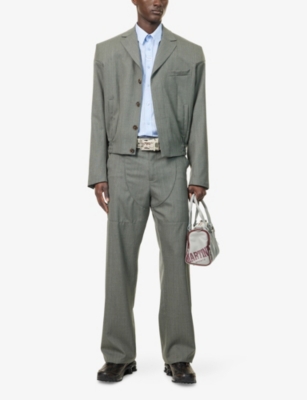 MARTINE ROSE: Wader Tailored Straight-Leg Wool Trousers