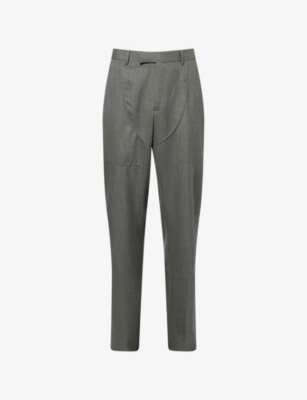 MARTINE ROSE: Wader Tailored Straight-Leg Wool Trousers