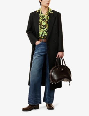 MARTINE ROSE: Camp-Collar Printed Woven Shirt