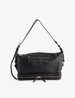 MARTINE ROSE: Bondage Leather Shoulder Bag
