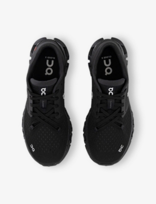 On-running Womens Cloud X 4 Branded Mesh Low-top Trainers Black Eclipse F In Black Eclipse F