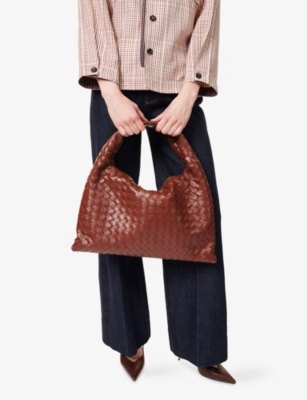 Bottega Veneta Womens Sapele-muse Brass Hop Small Leather Shoulder Bag In Sapele-muse Brass