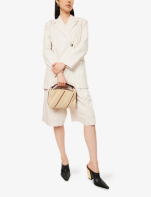 Bottega Veneta Wallace Mini Striped Shoulder Bag