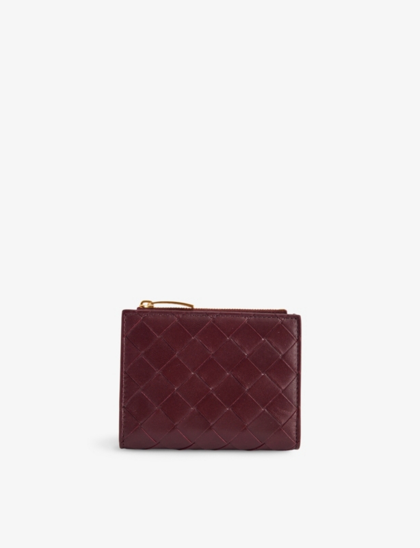 Intrecciato Bi-Fold Leather Wallet
