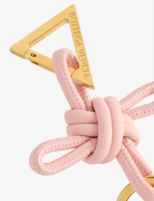 BOTTEGA VENETA: Triangle Knot Leather And Metal Keyring