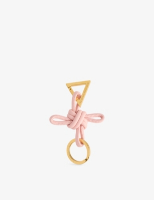 BOTTEGA VENETA: Triangle Knot Leather And Metal Keyring