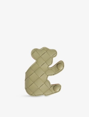 BOTTEGA VENETA: Koala Intreccio Leather Charm