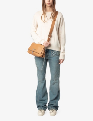 Zadig & Voltaire Womens Cici Star-patch Cashmere Jumper Ecru In Ecru
