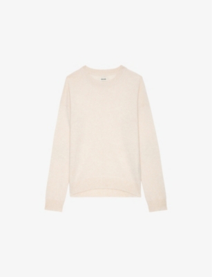 Zadig & Voltaire Womens Cici Star-patch Cashmere Jumper Ecru In Ecru