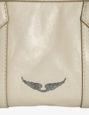 Zadig & Voltaire Womens Record Sunny Mood Wing-embellished Leather Shoulder Bag
