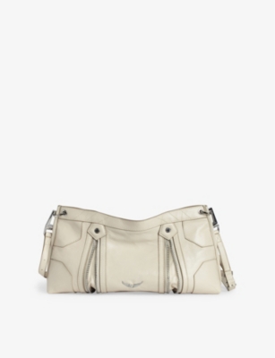 ZADIG & VOLTAIRE WOMENS FLASH SUNNY MOODY BRANDED LEATHER HANDBAG 