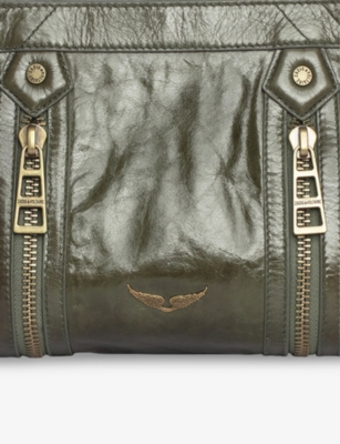 Zadig & Voltaire Womens Record Sunny Moody Branded Leather Handbag