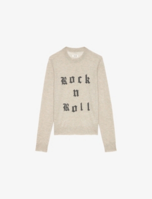 ZADIG&VOLTAIRE: Ivy Text-Logo Intarsia Merino-Wool Jumper