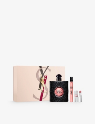 Saint Laurent Womens Black Opium Eau De Parfum And Loveshine Balm Gift Set 90ml 44