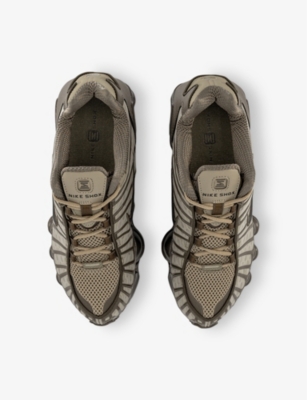 NIKE: Shox TL Logo-Embroidered Leather Mesh and Shell Low-Top Trainers