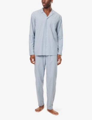 HANRO: Check-Pattern Long-Sleeve Cotton Pyjamas
