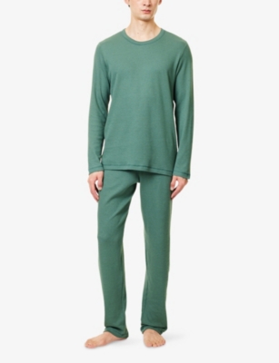 HANRO: Smart Sleep Waffle Cotton-Jersey Pyjamas