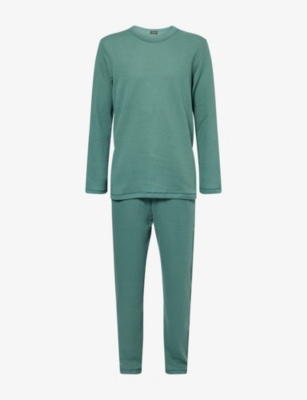 HANRO: Smart Sleep Waffle Cotton-Jersey Pyjamas