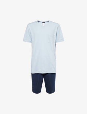 HANRO: Patch-Pocket Short-Sleeve Cotton-Jersey Pyjamas