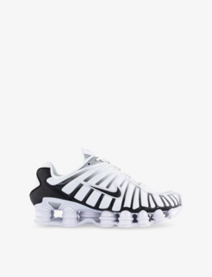 NIKE: Shox TL Metallic Platinum Mixed-Material Trainers