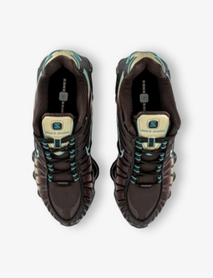 NIKE: Shox TL Leather, Mesh and Shell Low-Top Trainers