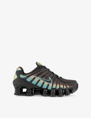NIKE: Shox TL Leather, Mesh and Shell Low-Top Trainers