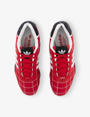 Adidas Originals Womens Better Scarlet White Cor Adi Racer Woven Low-top Trainers In Better Scarlet White Cor